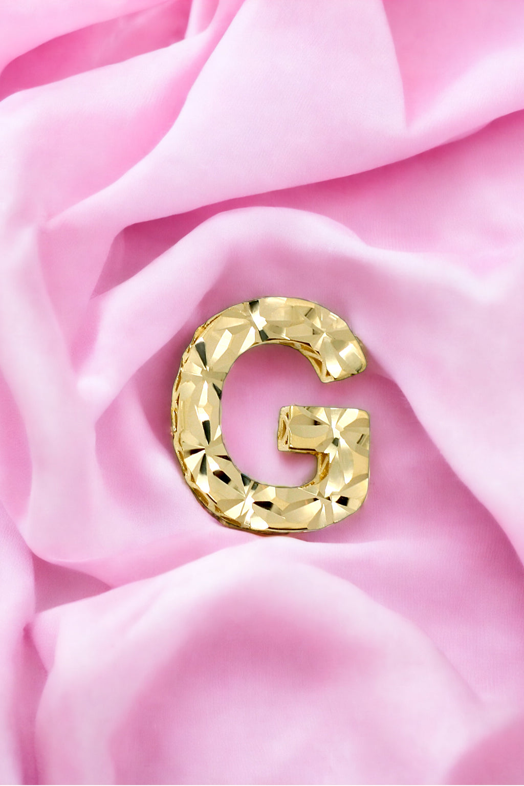 Pırlanta 14 Ayar Altın Kalemli G Harfi Kolye