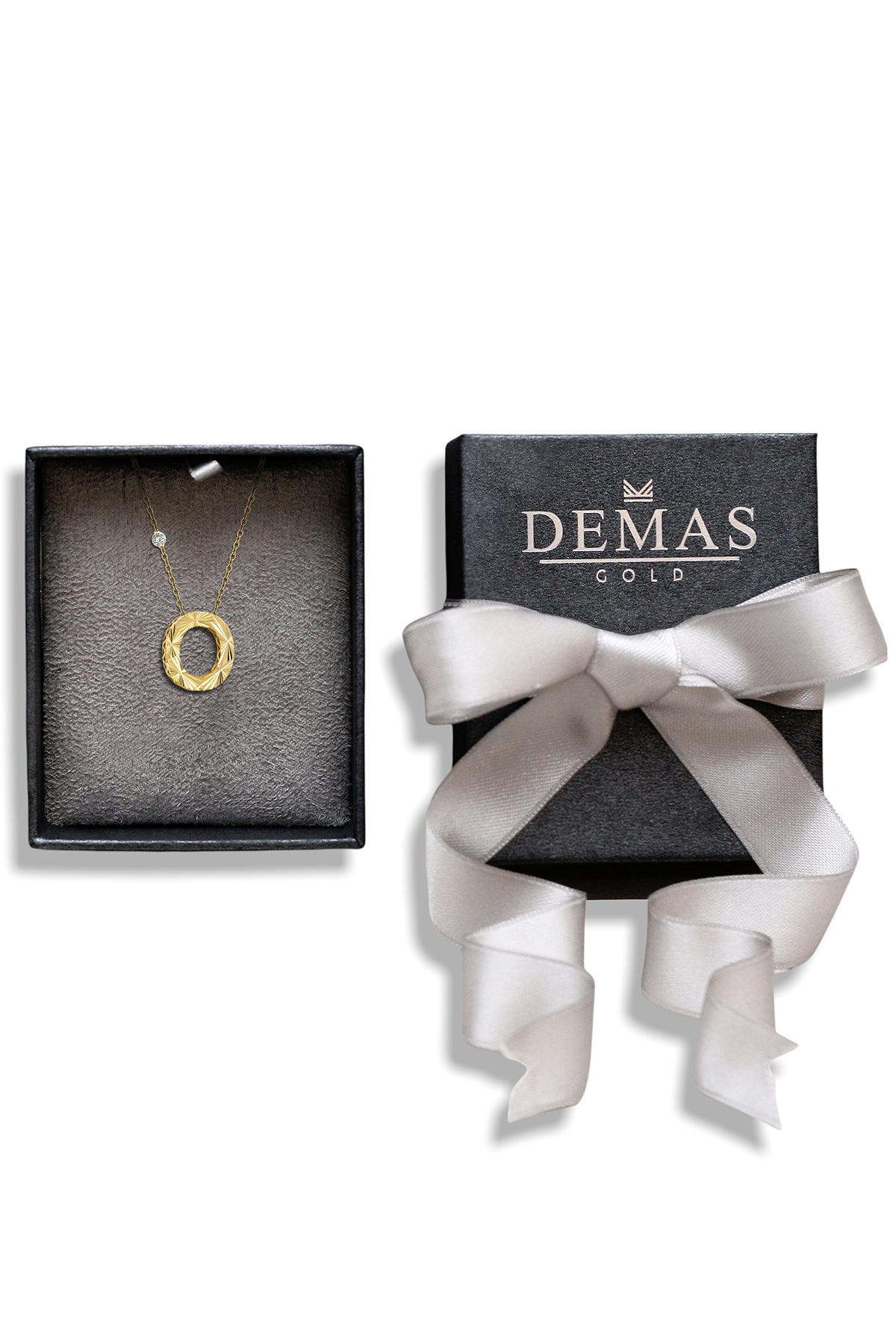 Pırlanta 14 Ayar Altın Kalemli O Harfi Kolye